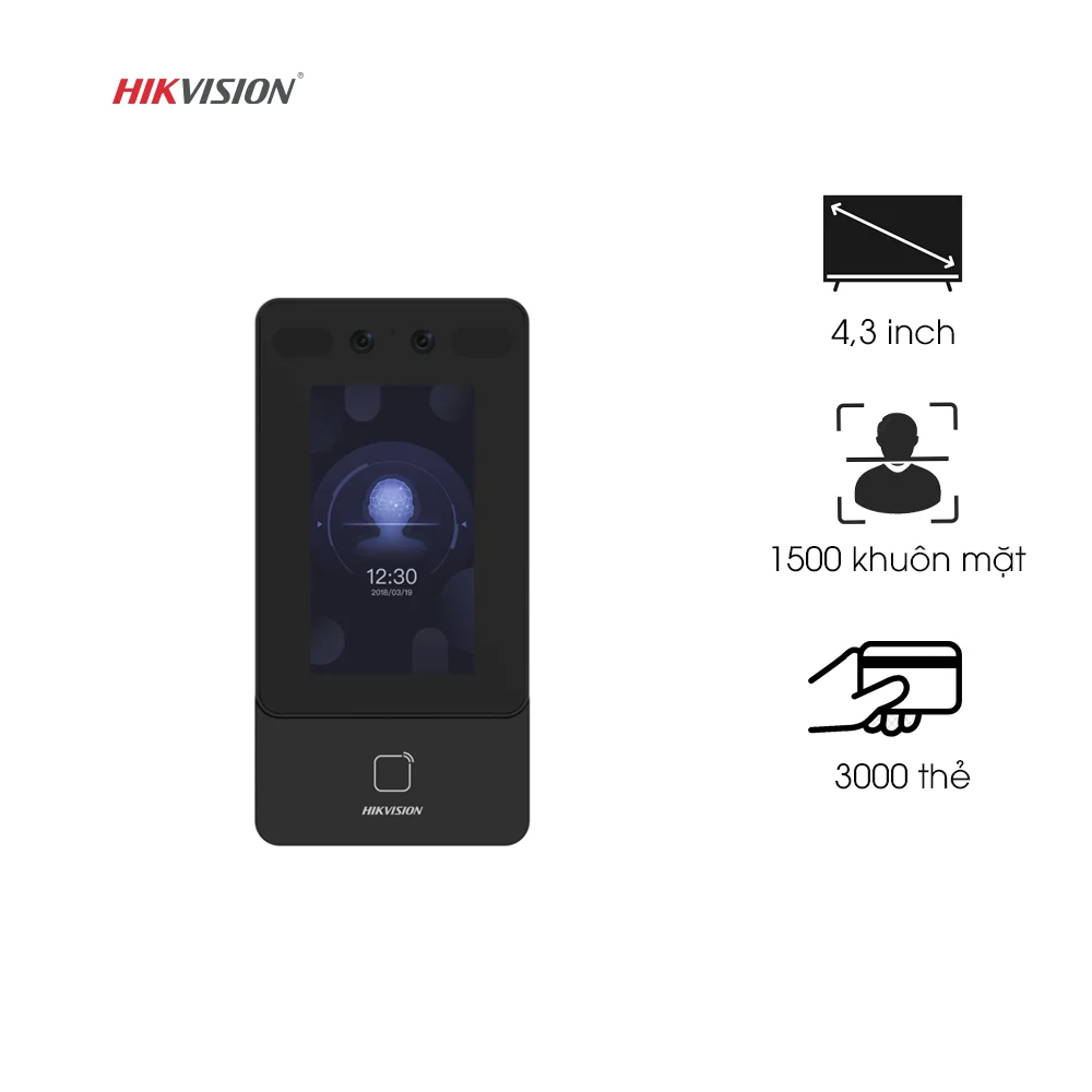 Máy chấm công khuôn mặt Hikvision SH-K1T9342MWX
